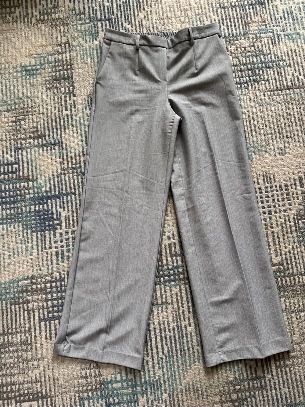 Classic Women's Gray Wide-Leg Trousers